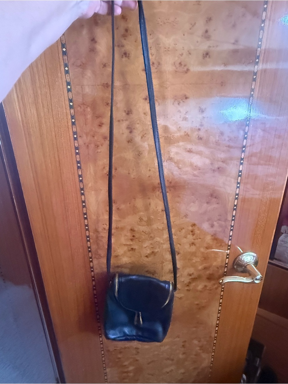 NWOT HOBO Fern Crossbody Leather Bag - Black with Gold Hardware - Picture 4 of 5